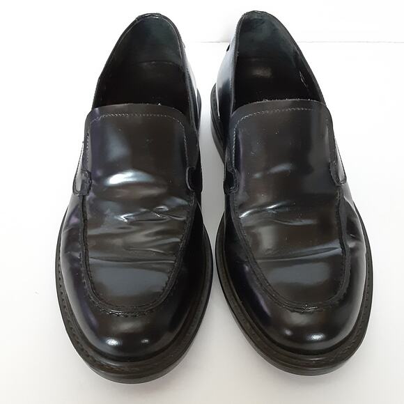 Bostonian Strada Black Genuine Leather Dress Shoes Mens 8 Loafers Slip On - Picture 4 of 10